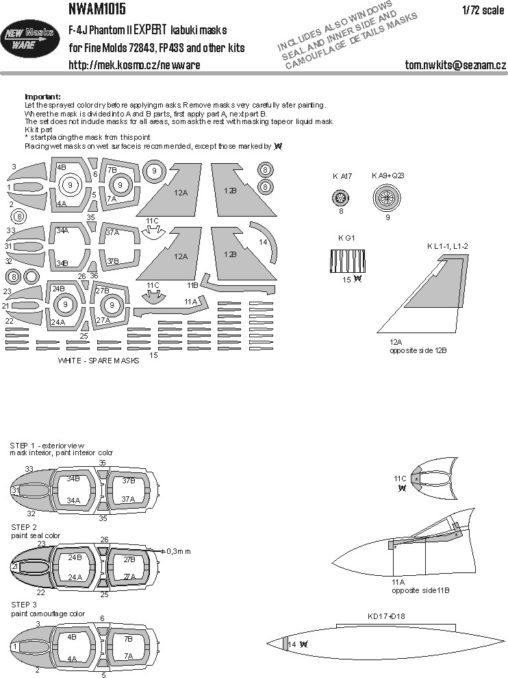 1/72 Mask F-4J Phantom II EXPERT (FINEM)