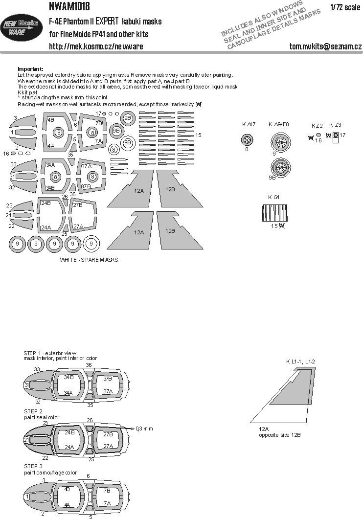 1/72 Mask F-4E Phantom II EXPERT (FINEM)