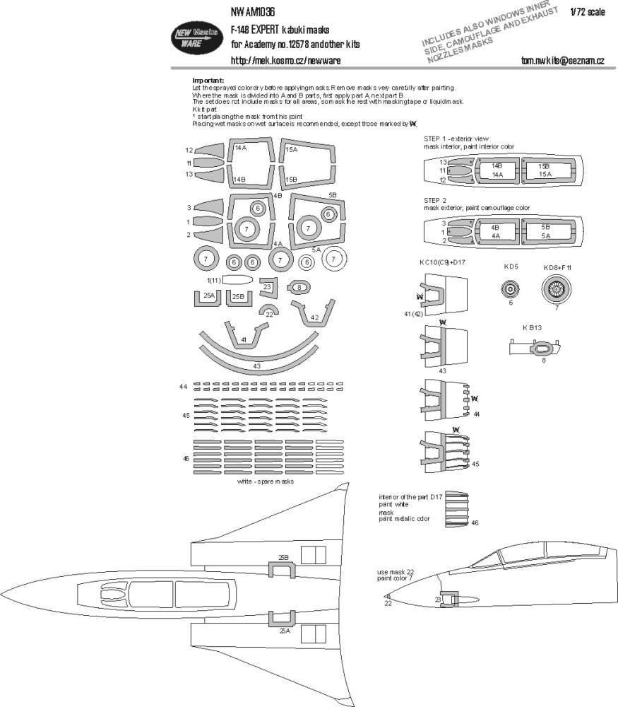 1/72 Mask F-14B EXPERT (ACAD)