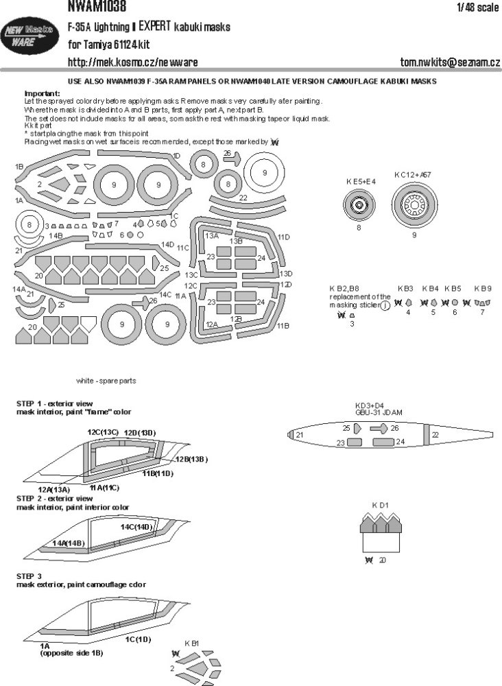 1/48 Mask F-35A Lightning II EXPERT (TAM)