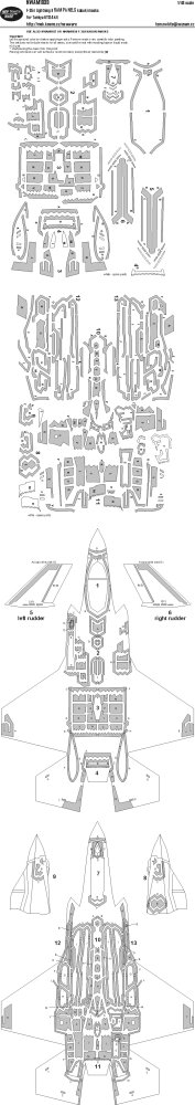 1/48 Mask F-35A Lightning II RAM PANELS (TAM)
