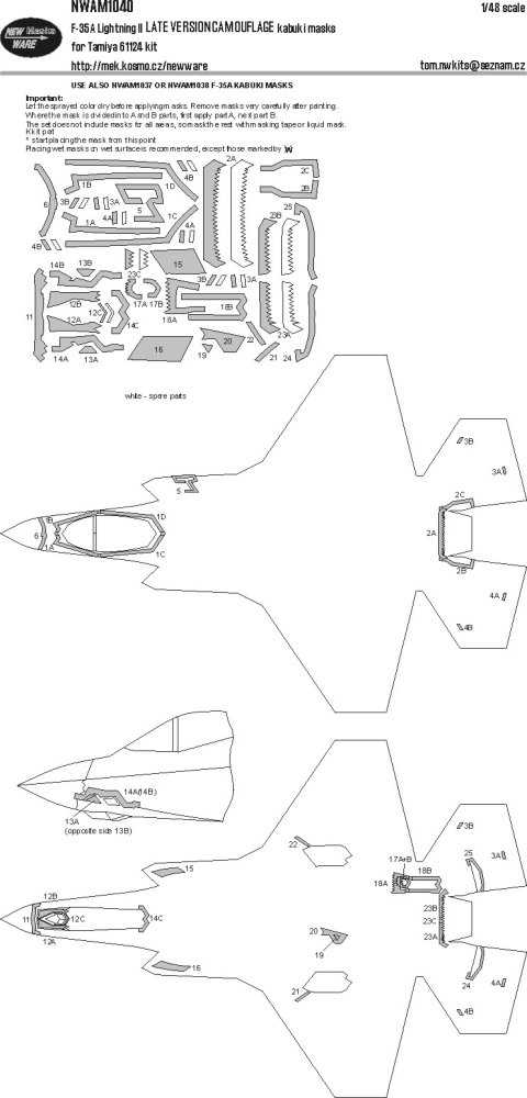 1/48 Mask F-35A Lightning II LATE CAMO (TAM)