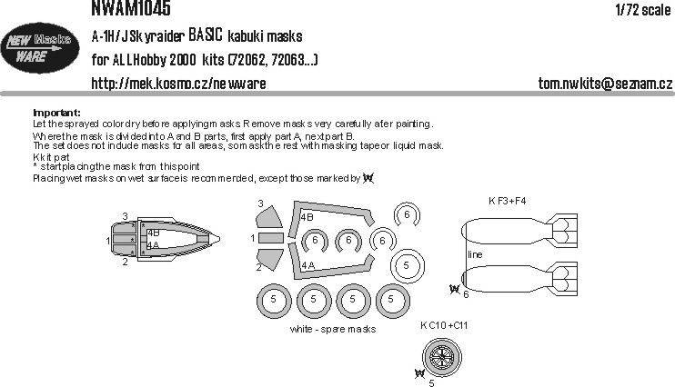 1/72 Mask A-1H/J Skyraider BASIC (H.2000)