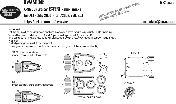 1/72 Mask A-1H/J Skyraider EXPERT (H.2000)