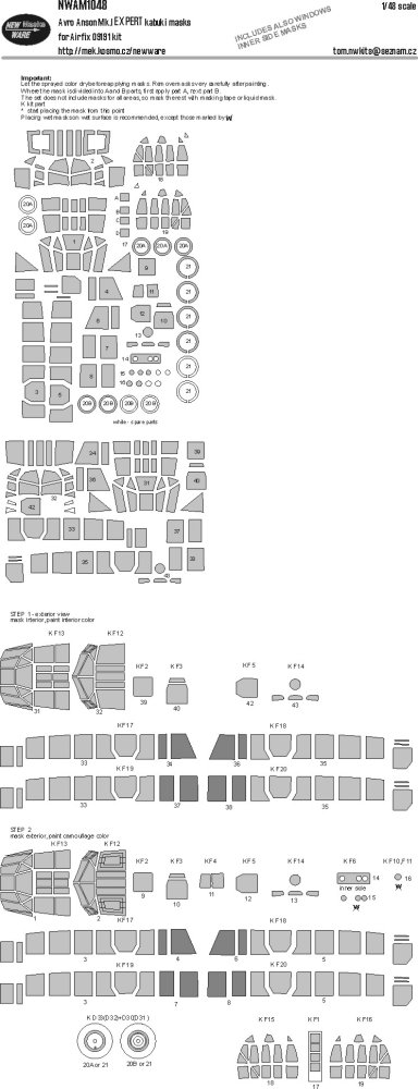 1/48 Mask Avro Anson Mk.I EXPERT (AIRFIX)