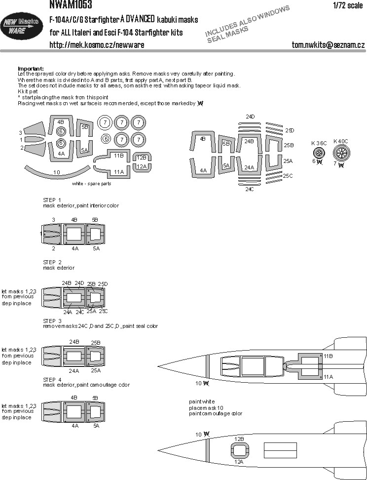 1/72 Mask F-104A/C/G Starfighter ADVANCED (ITAL)