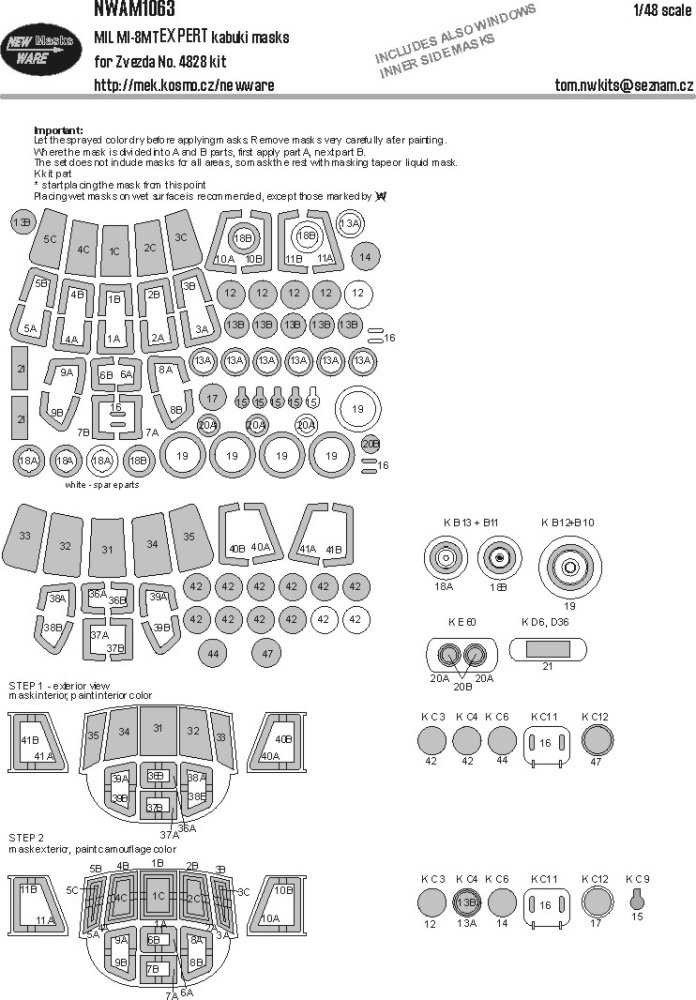 1/48 Mask MIL Mi-8MT EXPERT (ZVE 4828)