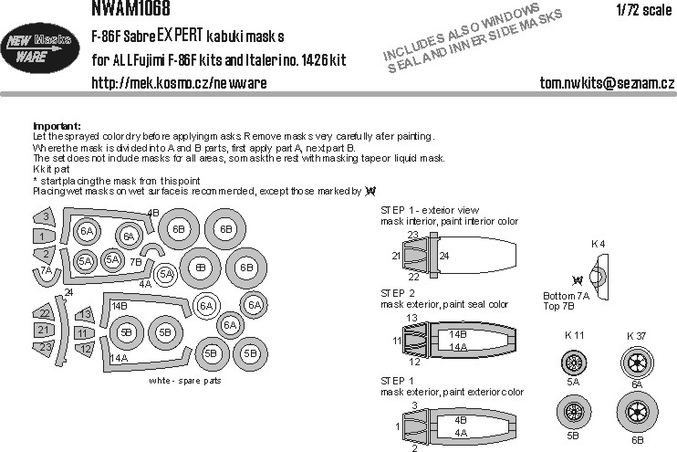 1/72 Mask F-86F Sabre EXPERT (FUJI,ITAL)