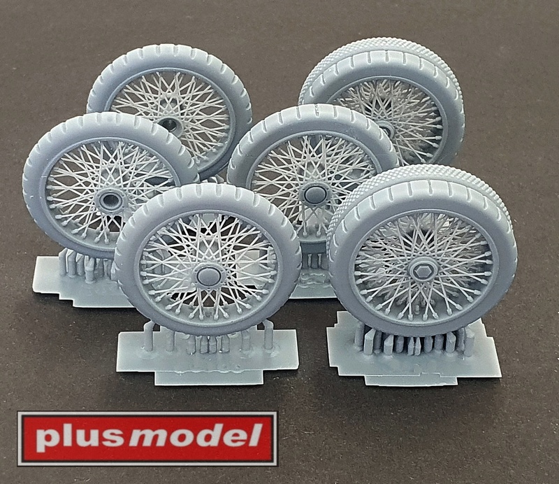 1/35 Wheels Set for Lanchester WWI (3D Print)