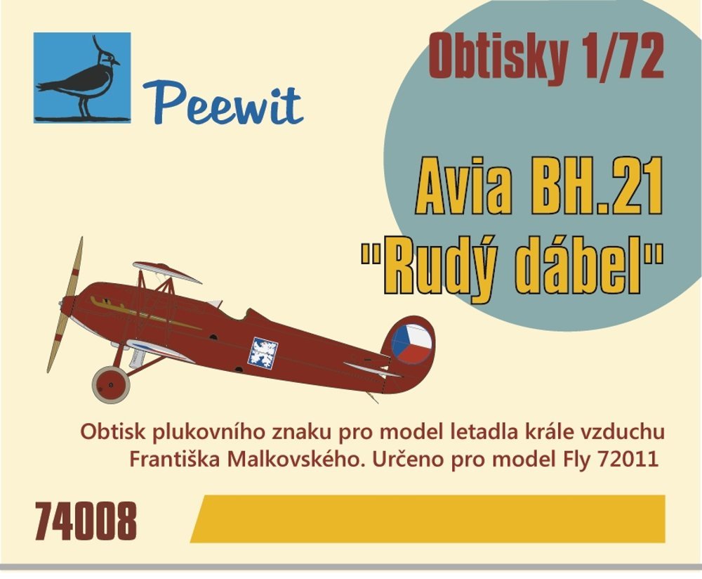 1/72 Decals Avia BH.21 'Rudý ďábel'