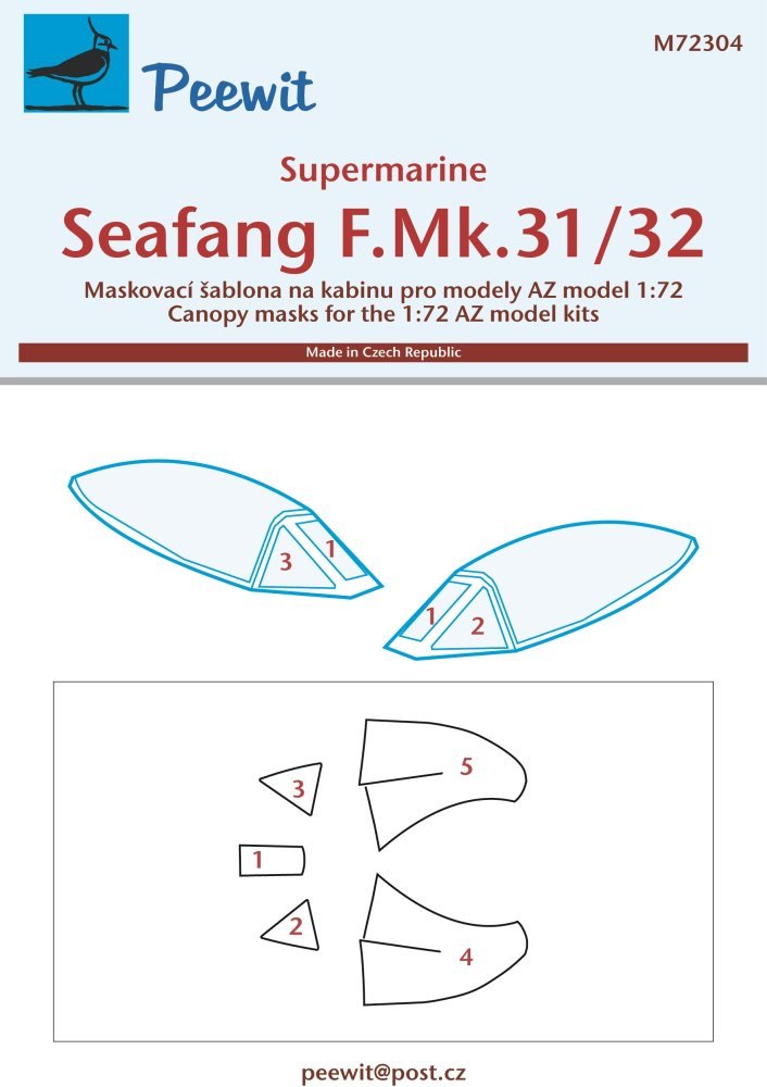 1/72 Canopy mask Seafang F.Mk.31/32 (AZ)