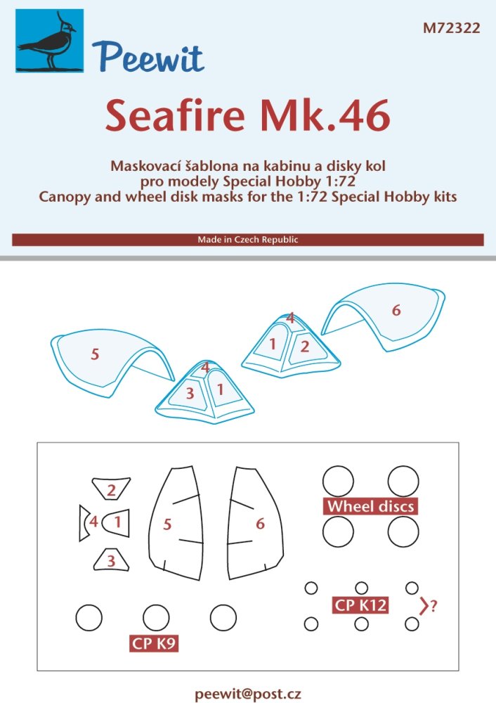 1/72 Canopy mask Seafire Mk.46 (SP.HOBBY)