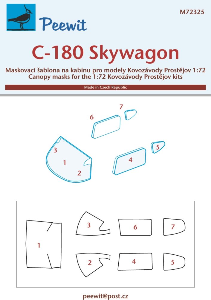 1/72 Canopy mask C-180 Skywagon (KP)