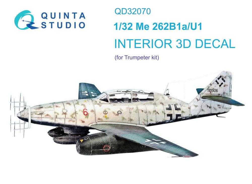 1/32 Me 262B1a/U-1 3D-Printed&col.Interior (TRUMP)