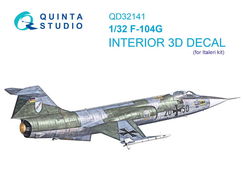 1/32 F-104G 3D-Printed & col.Interior (ITAL)