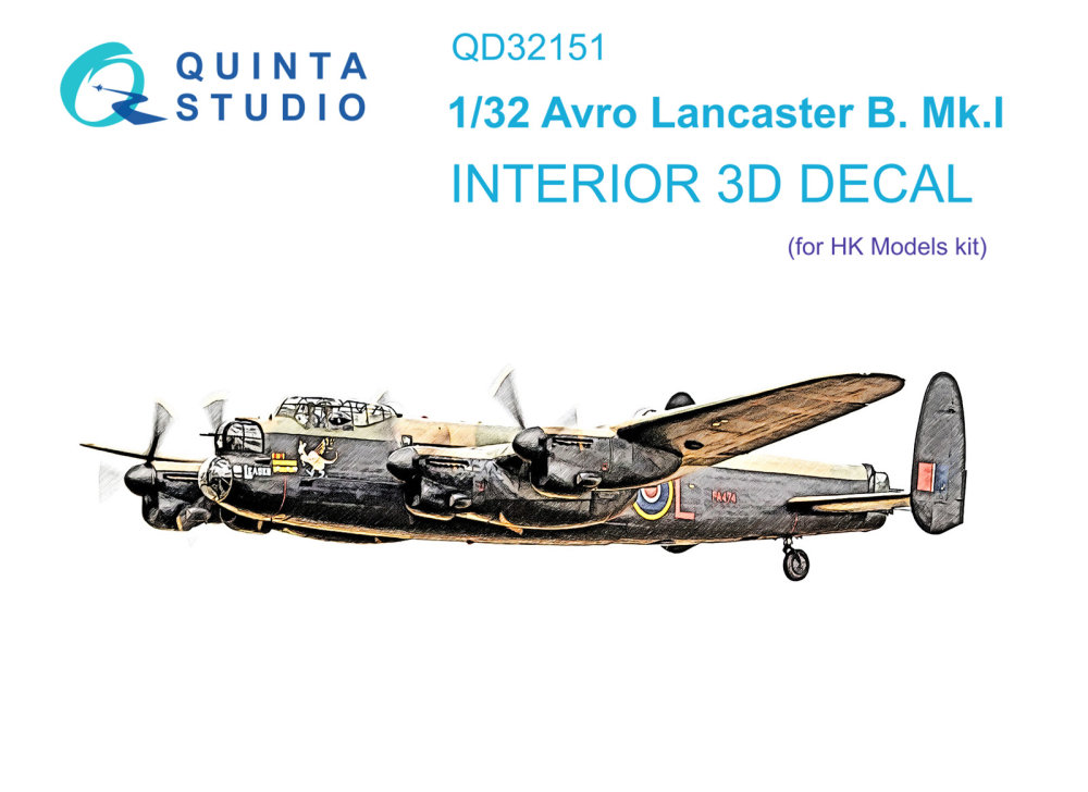 1/32 Avro Lancaster B. Mk.I 3D-Printed&col. Inter.