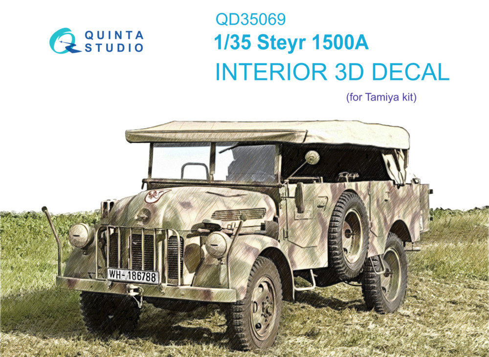 1/35 Steyr 1500A 3D-Printed&col. Interior (TAM)