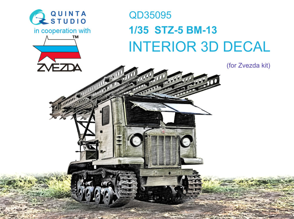 1/35 STZ-5 BM-13 3D-Print & col. Interior (ZVE)