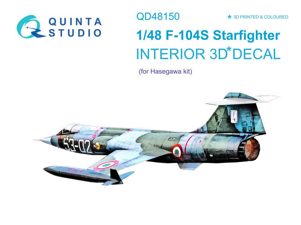 1/48 F-104S 3D-Printed & col.Interior (HAS)