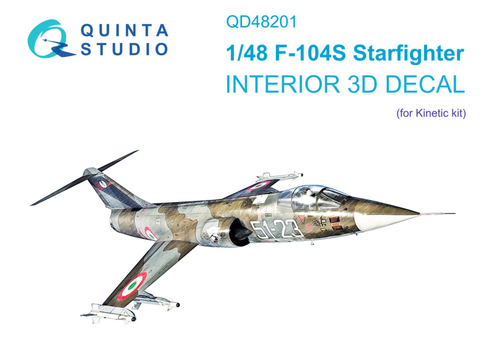 1/48 F-104S 3D-Printed & col.Interior (KIN)