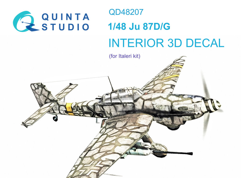 1/48 Ju 87D/G 3D-Printed&col.Interior (ITAL)