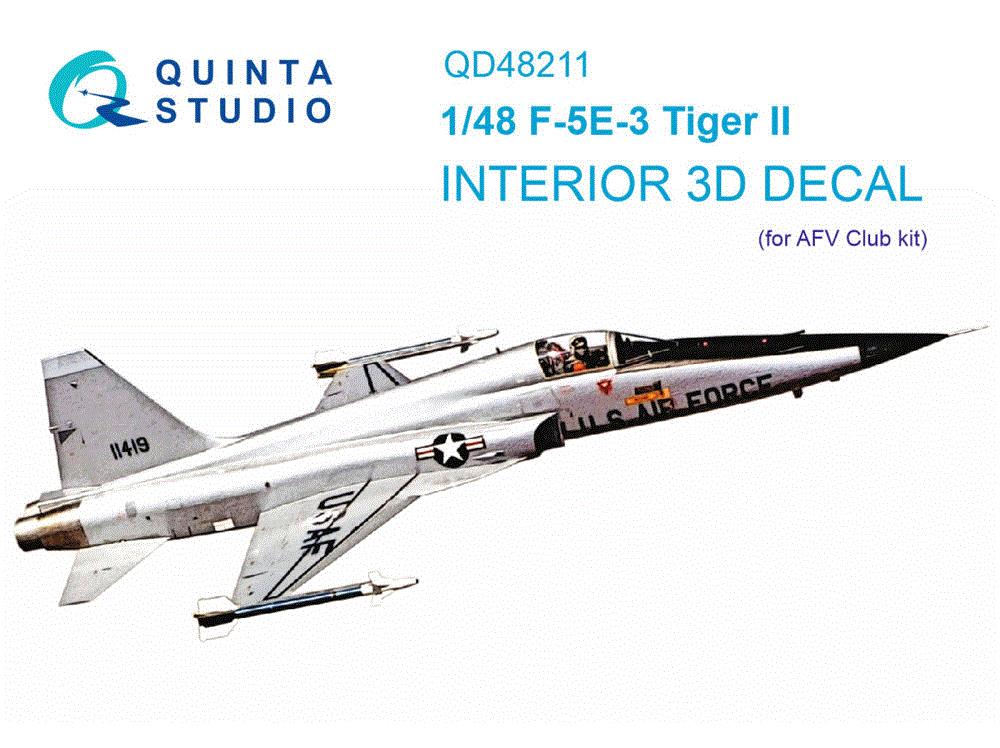 1/48 F-5E-3 Tiger II 3D-Printed&col.Interior (AFV)