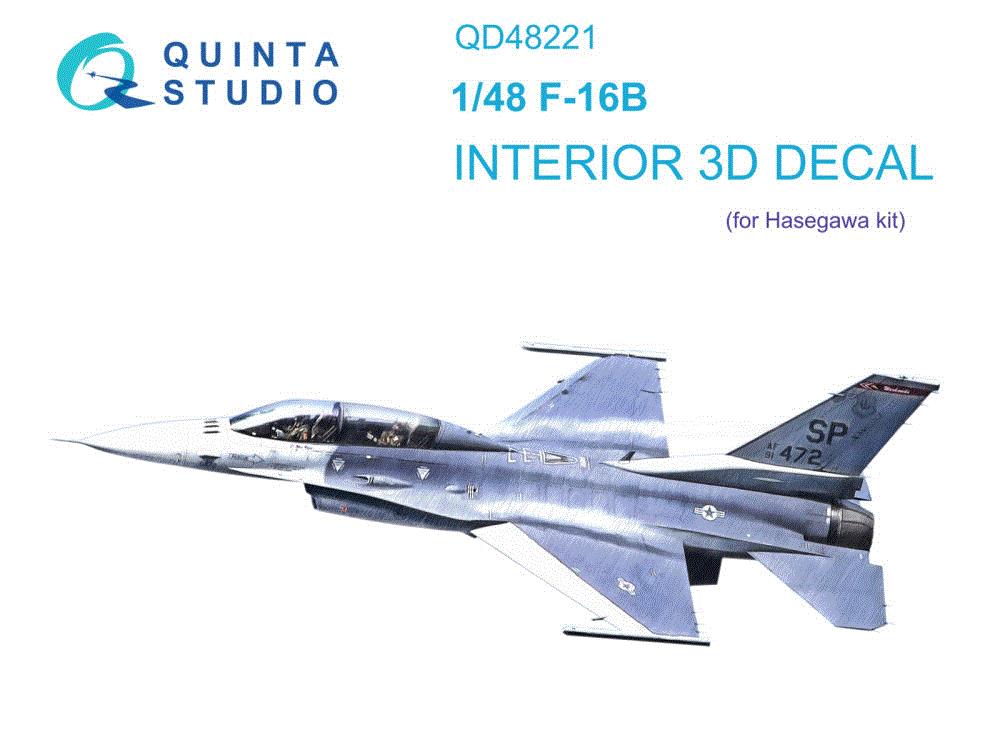 1/48 F-16B 3D-Printed & col.Interior (HAS)