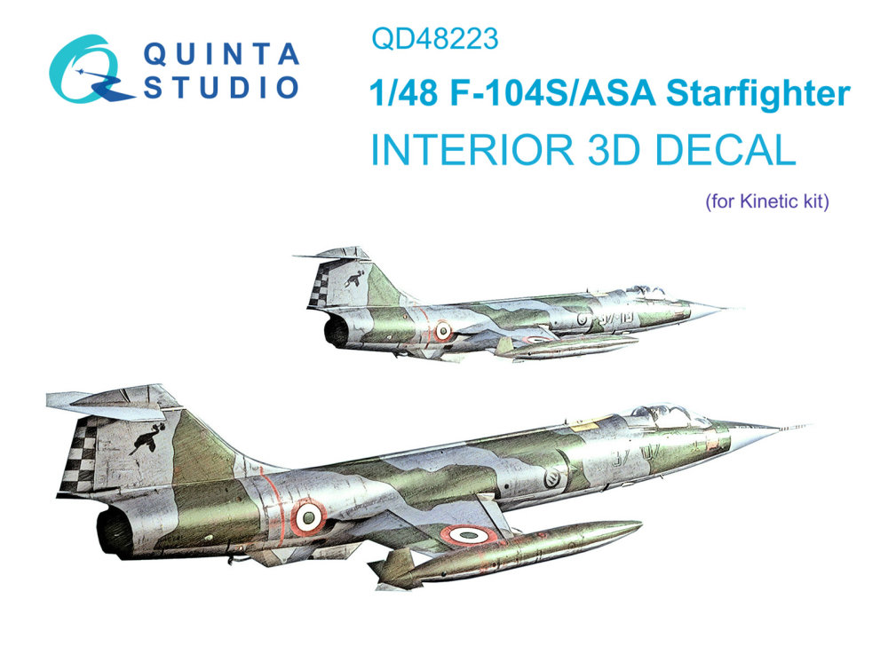 1/48 F-104S/ASA 3D-Printed & col.Interior (KIN)