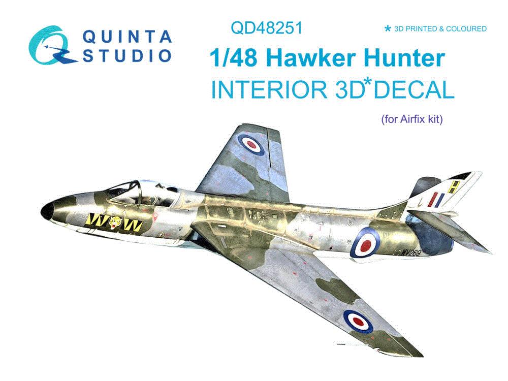 1/48 Hawker Hunter 3D-Printed & col.Interior (AIR)