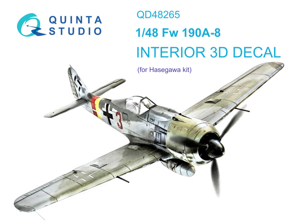1/48 Fw 190A-8 3D-Printed & col.Interior (HAS)