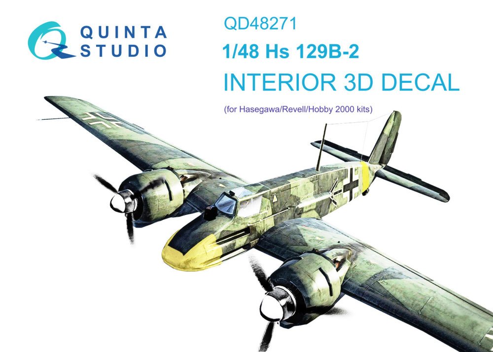 1/48 Hs 129B-2 3D-Print & col. Interior (HAS)