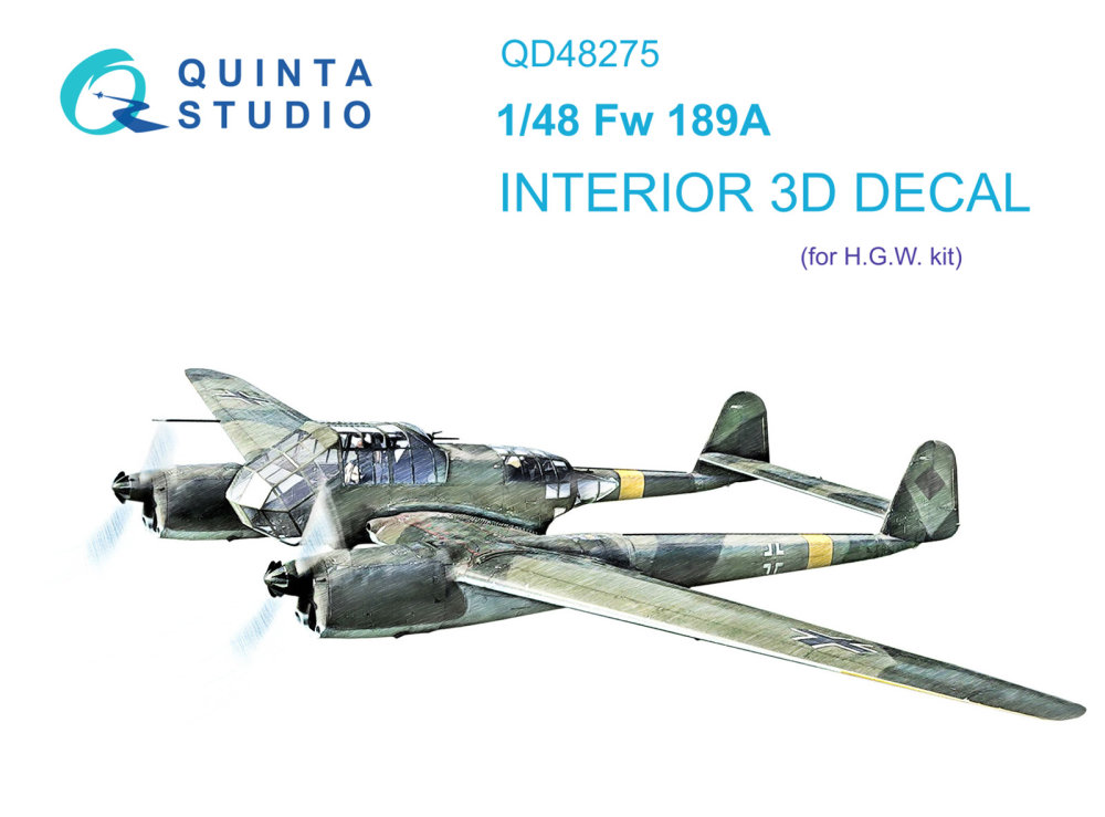1/48 Fw 189A 3D-Printed & col.Interior (GWH)