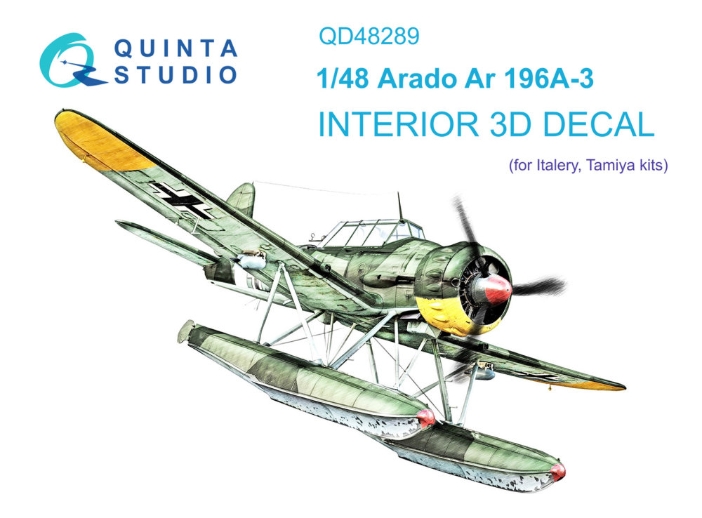 1/48 Ar 196A-3 3D-Printed & col.Interior (ITAL)