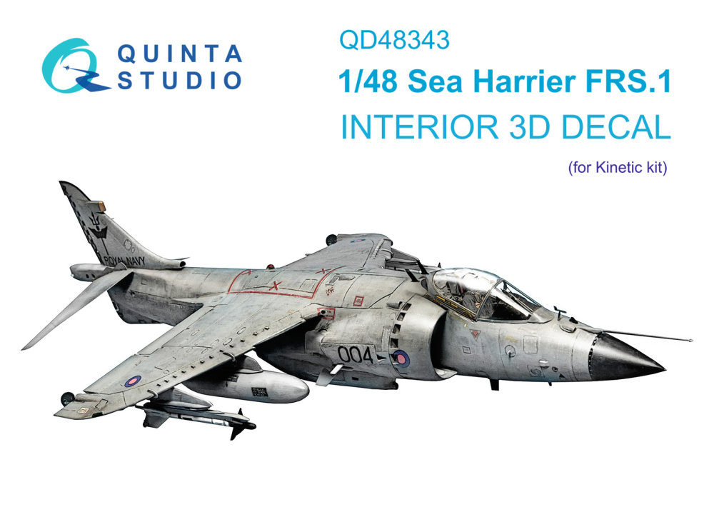 1/48 Sea Harrier FRS.1 3D-Printed&col.Int. (KIN)