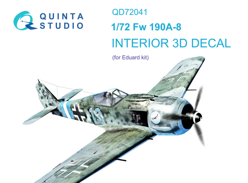 1/72 Fw 190A-8 3D-Printed & col.Interior (EDU)