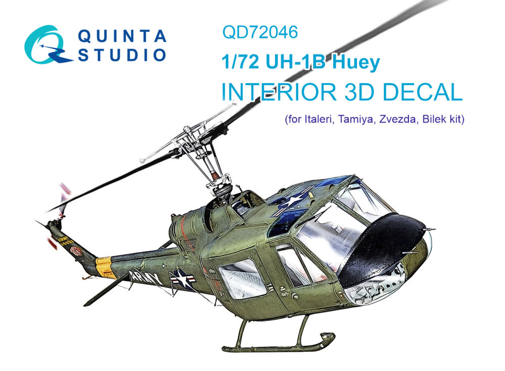 1/72 Uh-1B 3D-Printed&col.Interior (ITAL)