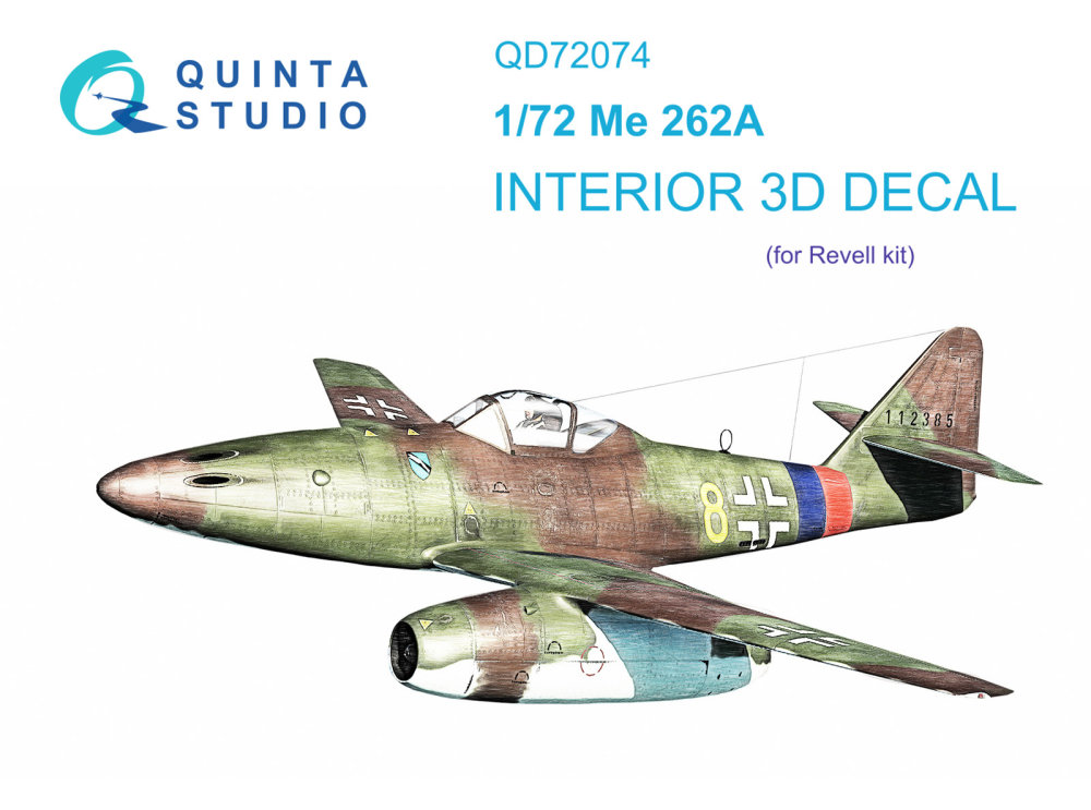 1/72 Me-262A 3D-Print & col. Interior (REV)