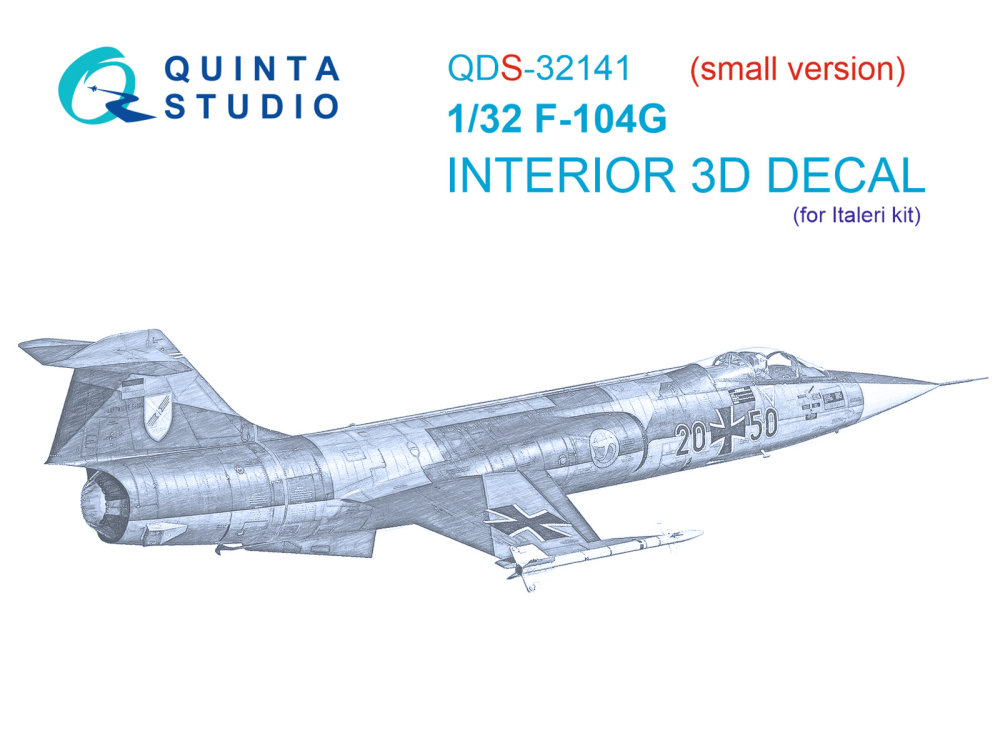 1/32 F-104G 3D-Printed & col.Interior (ITAL) SMALL