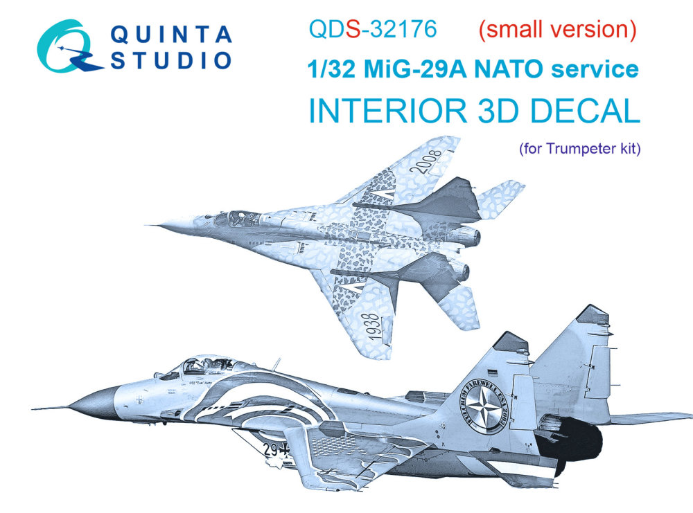 1/32 MiG-29A NATO service 3D-Printed&col. Interior