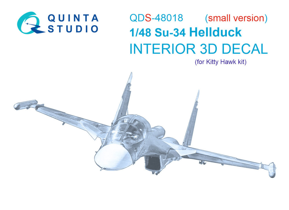 1/48 Su-34 3D-Printed & col.Interior (KITTYH) SMAL