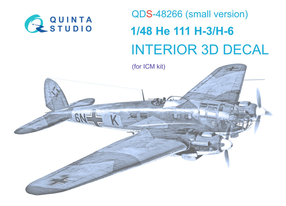 1/48 He 111H-3/H-6 3D-Printed&col.Int. (ICM) SMALL