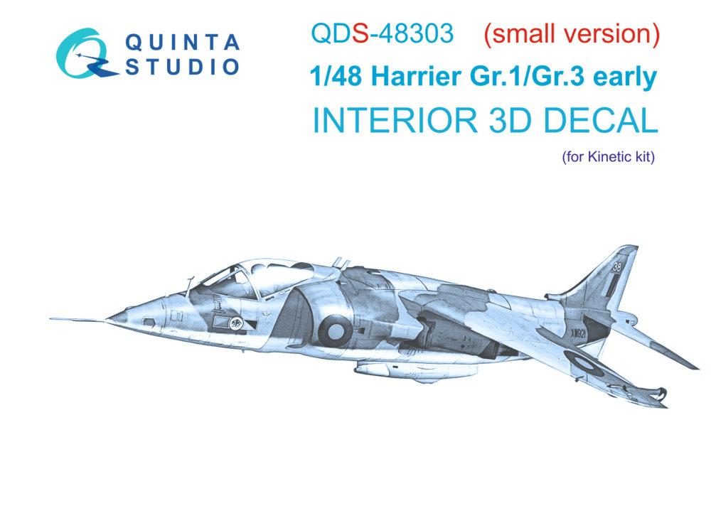 1/48 Harrier Gr.1/Gr.3 Early 3D colour Int. SMALL