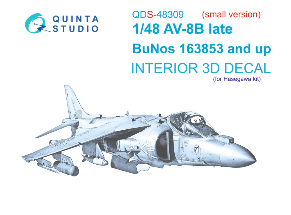 1/48 AV-8B Late 3D-Printed&col.Int. (HAS) SMALL