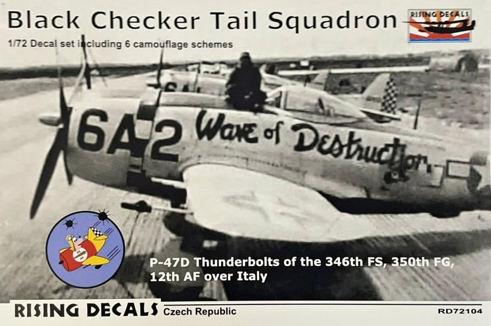 1/72 Decal Black Checker Tail Sqdr. (6x camo)