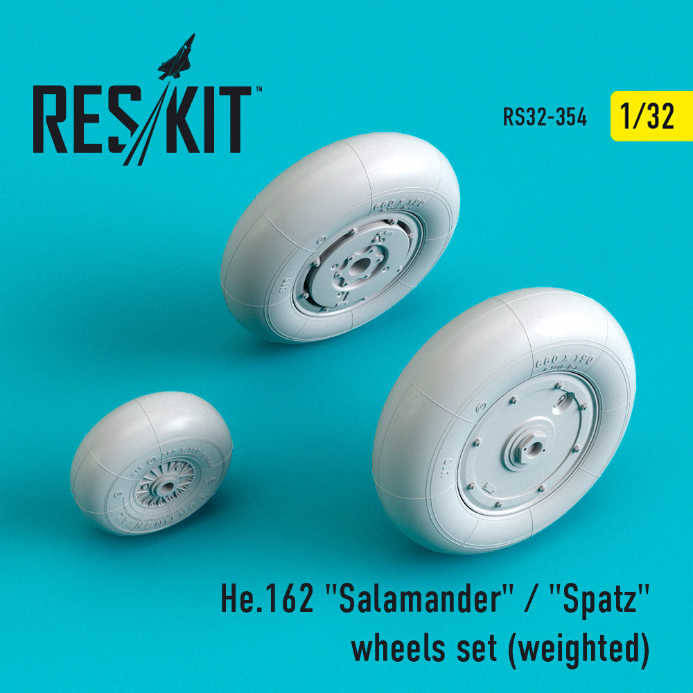 1/32 He 162 Salamander/Spatz wheels (weighted)
