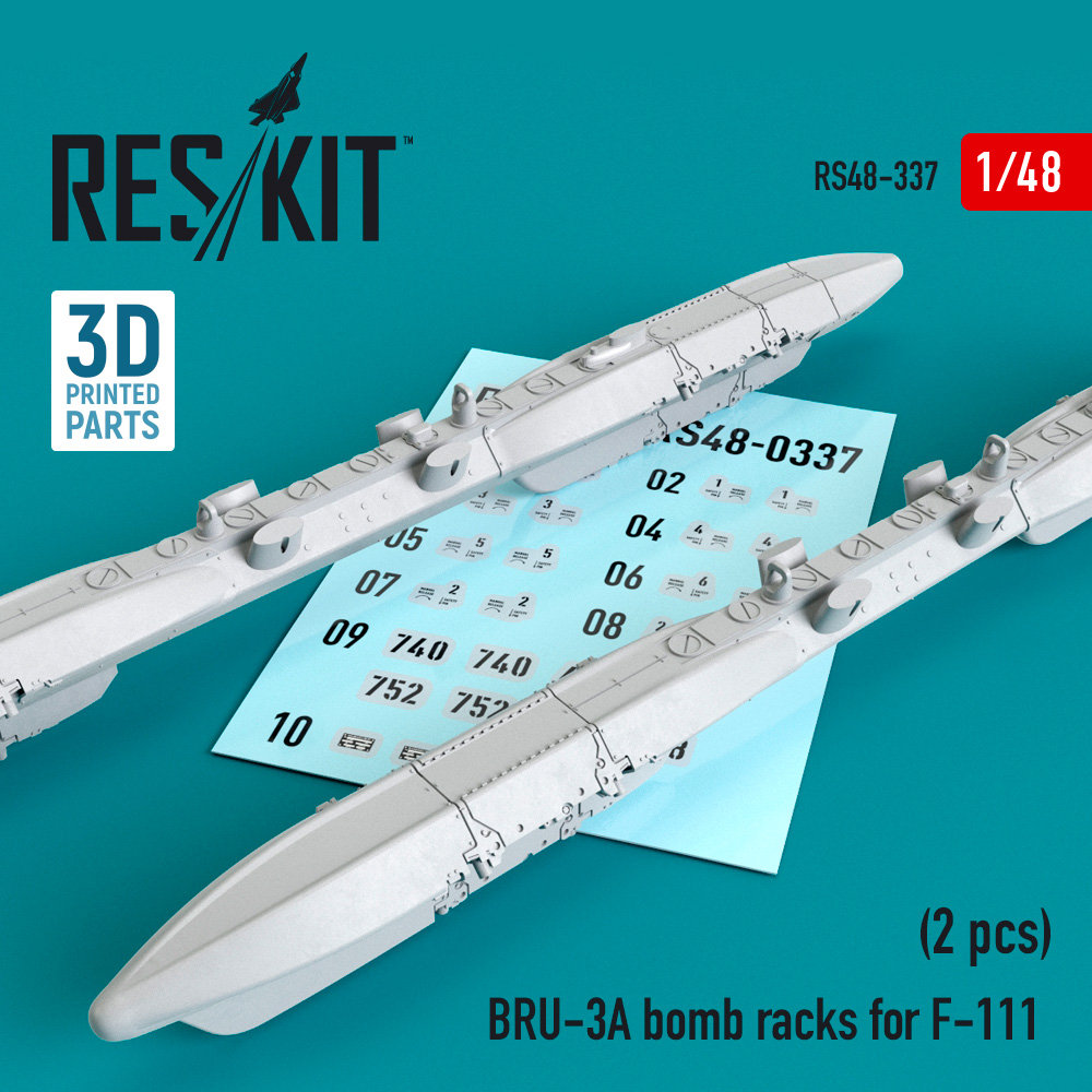 1/48 BRU-3A bomb racks for F-111 (2 pcs.) 3D-Print