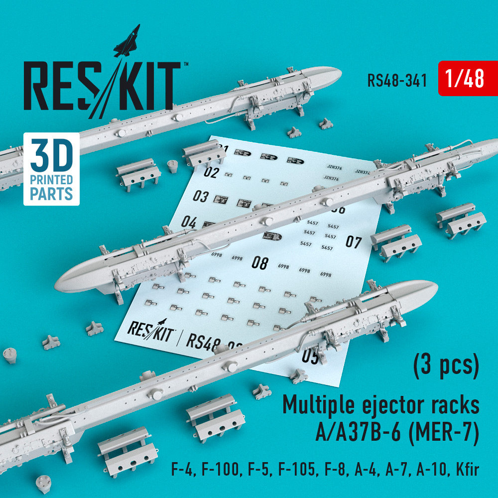 1/48 Multiple ej.racks A/A37B-6 (MER-7) (3 pcs.)