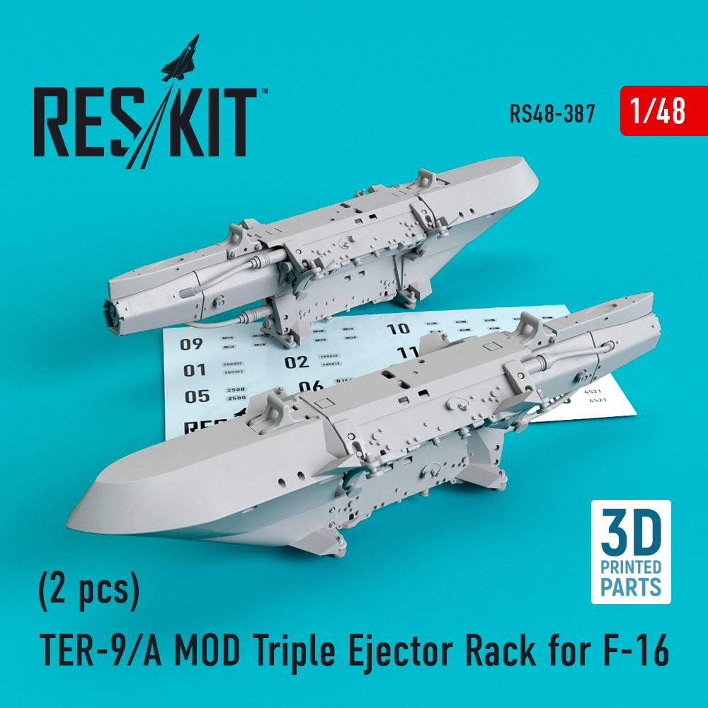 1/48 TER-9/A MOD Triple Eject.Rack for F-16 (2x)