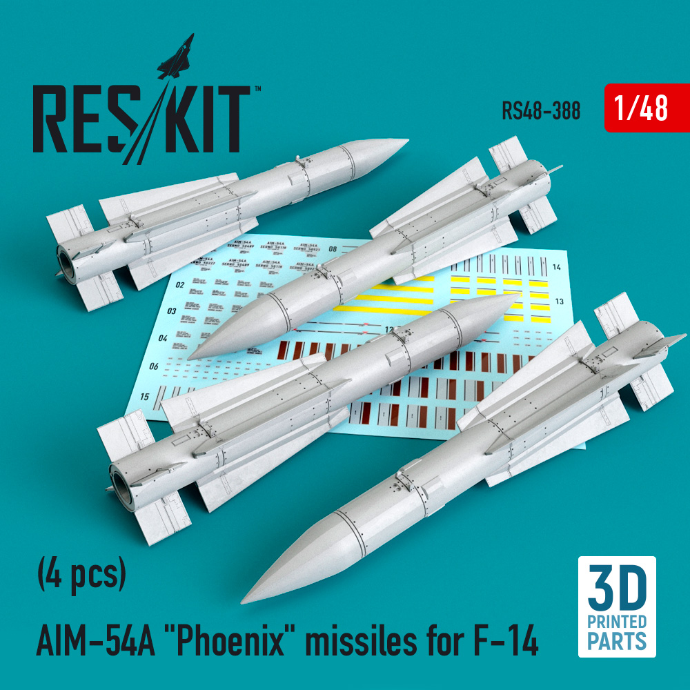 1/48 AIM-54A 'Phoenix' missiles for F-14 (4pcs.)