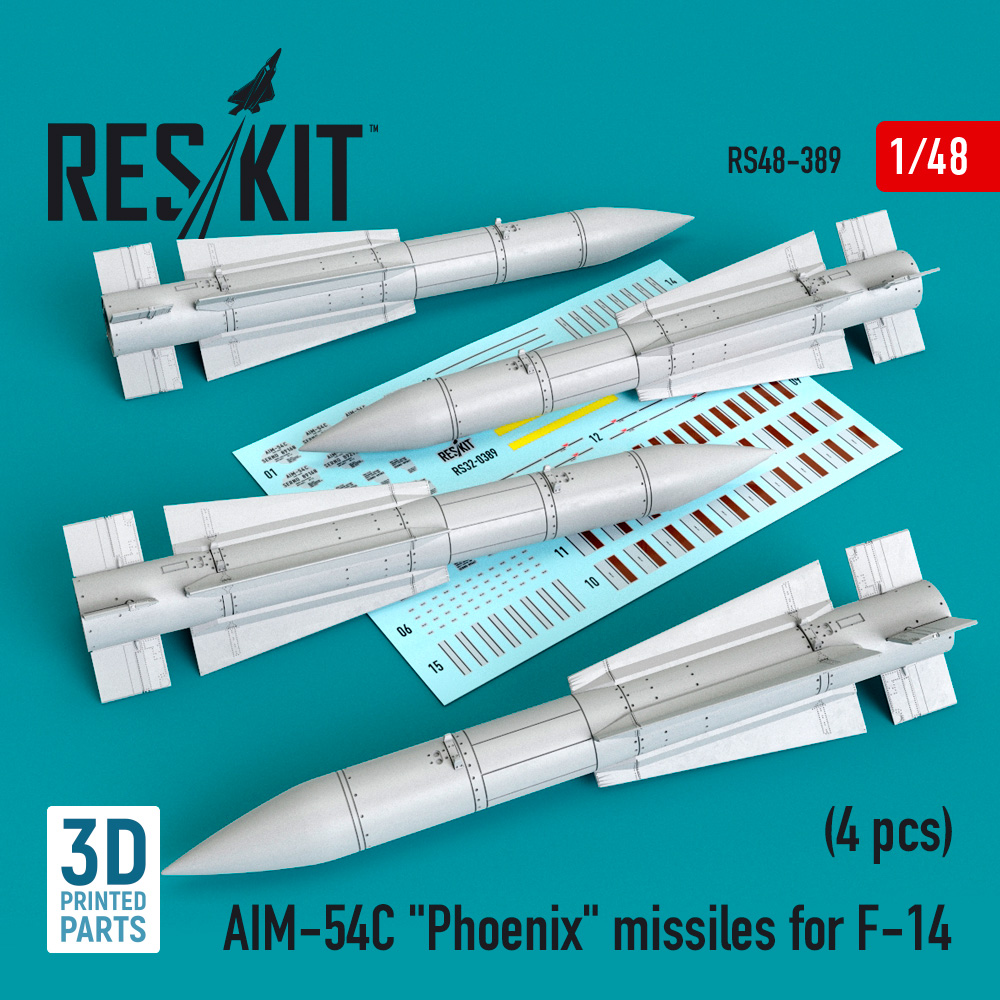 1/48 AIM-54C 'Phoenix' missiles for F-14 (4pcs.)